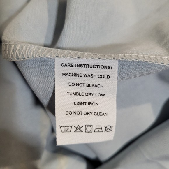 NWT Abilvia Teal Blue Floral Screen Print Asymmetric Hem Top Size XL - Picture 5 of 6